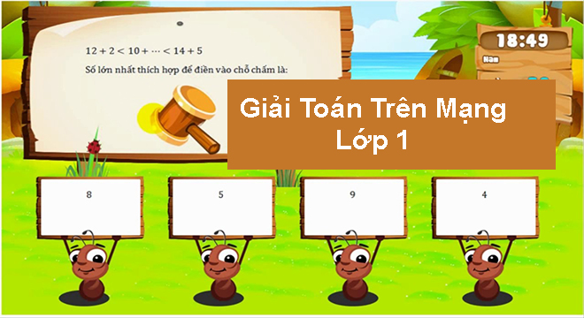 giải toán trên mạng lớp 1