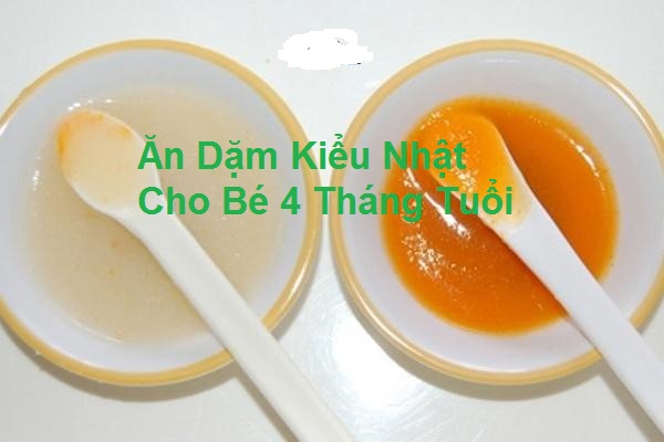 thực đơn ăn dặm kiểu nhật cho bé 4 tháng