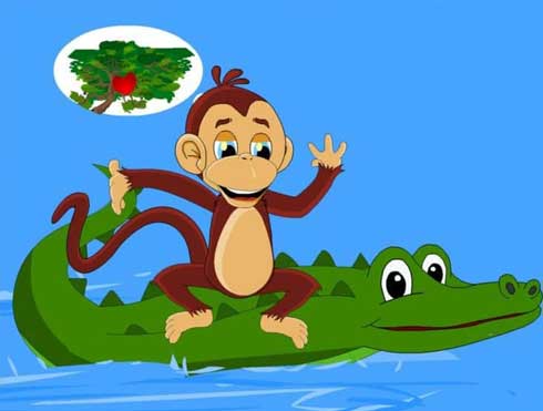 Truyện cho bé 1 tuổi số 6:Khỉ và cá sấu