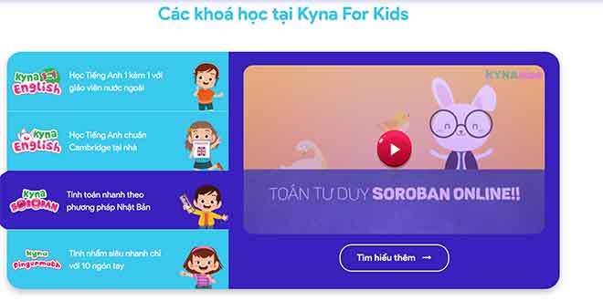 kynaforkids-các-khoá-học