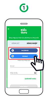 Bước 1: Đăng ký tài khoản kiến Guru