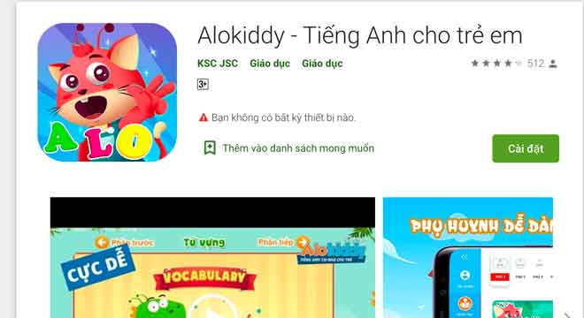 Phần Mềm Học Tiếng Anh Lớp 1 Miễn Phí Alokiddy