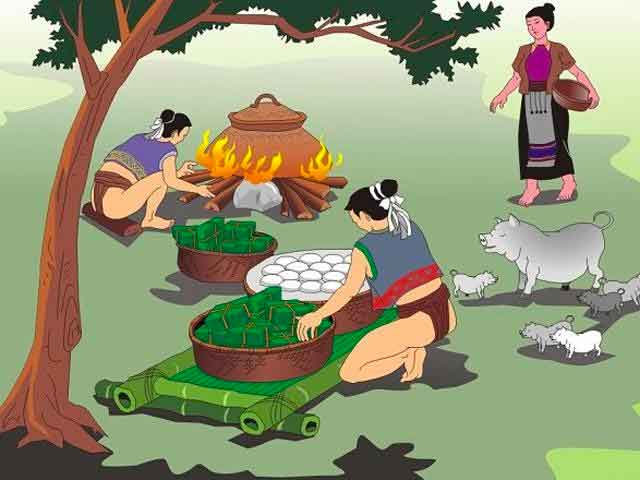 Chuyện kể đêm khuya cho bé số 2 Sự Tích Bánh Chưng Bánh Dầy 