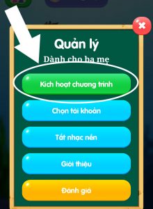 Hướng dẫn kích hoạt Kidsup Up - Bước 2
