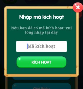 Bước 3: Nhập mã kích hoạt KidsUp