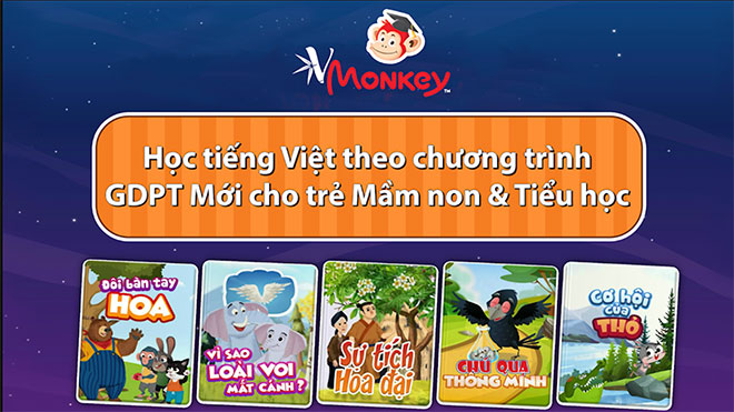 Phần Mềm Học Tiếng Việt Lớp 1 - Vmonkey 