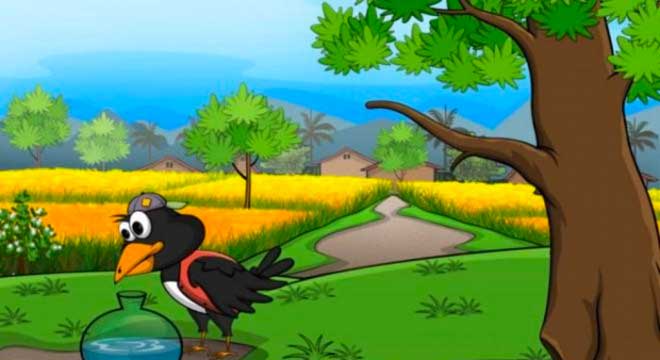 Truyện ngắn cho trẻ mầm non số 4: Chú quạ thông minh