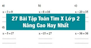 Bài Tập Toán Tìm X Lớp 2 Nâng Cao