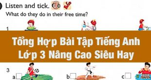 Bài Tập Tiếng Anh Lớp 5 Nâng Cao - Tổng Hợp Các Đề Phổ Biến Nhất.