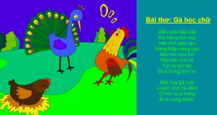 bài thơ gà học chữ
