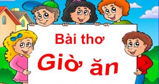 bài thơ giờ ăn