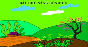 bài thơ nắng bốn mùa