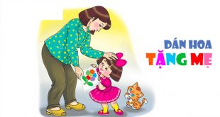 bài thơ dán hoa tặng mẹ