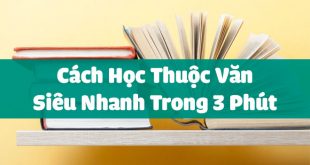 Cách Học Thuộc Văn Nhanh Nhất - Chỉ 3 Phút Là Thuộc Cả Bài