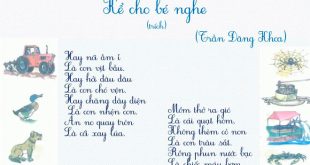 Bài Thơ Kể Cho Bé Nghe Mầm Non - Trần Đăng Khoa