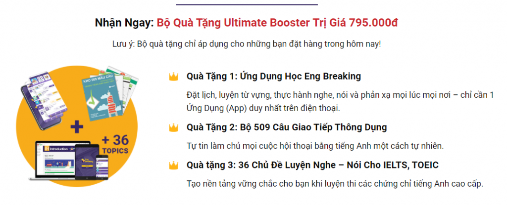 Bộ Quà Tặng Ultimate Booster Trị Giá 795.000đ - Review Eng breaking Lừa Đảo 