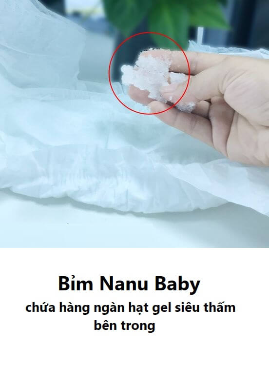 Bỉm Nanu Baby hạt gel siêu thấm