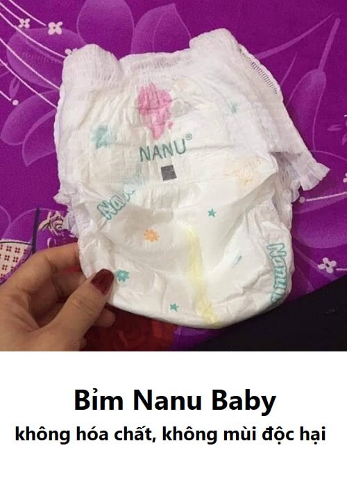 Bỉm Nanu Baby không màu không mùi