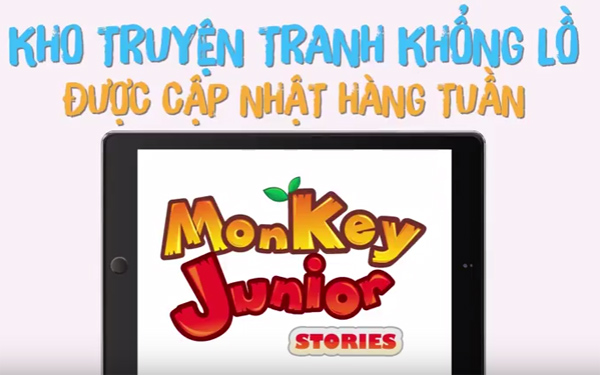 Nội dung của Phần mềm Monkey Stories được cập nhật hàng tuần